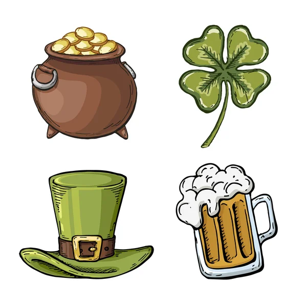 St. Patrick's Day symbol set — Stock Vector