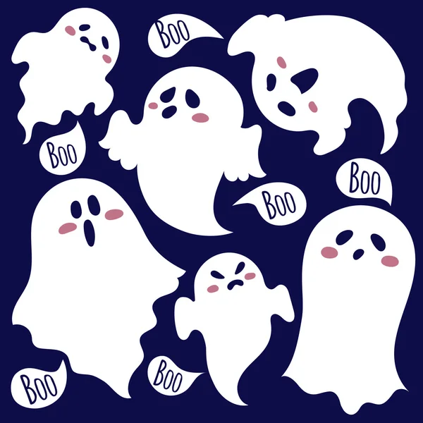 Divers fantômes effrayants — Image vectorielle