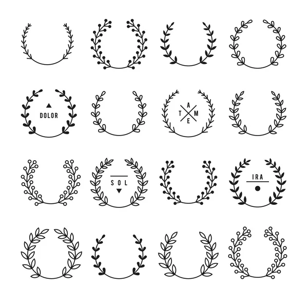 Laurel Wreaths on white — Stock Vector