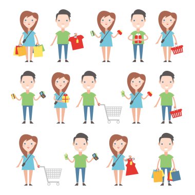 İnsanlar mağaza Icons