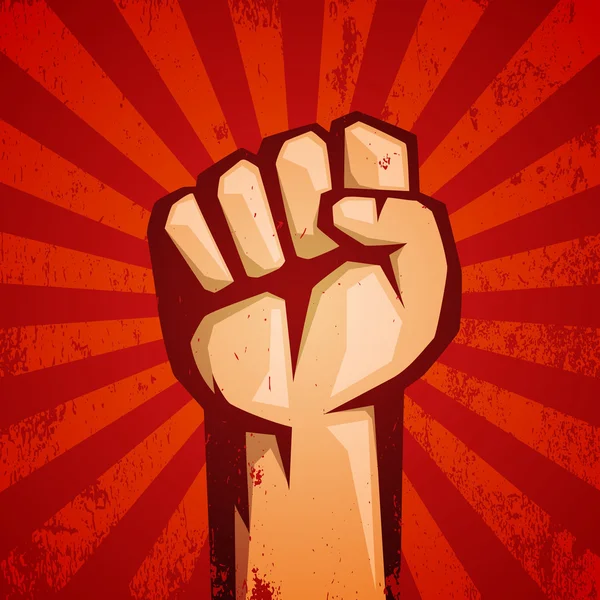 Hand Up Proletarian Revolution — Stock Vector