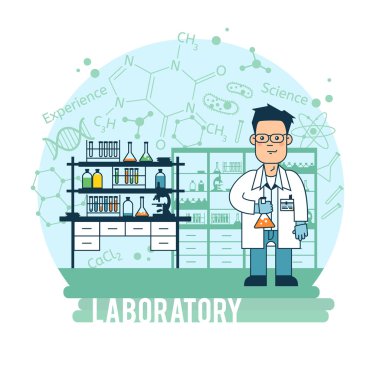 Bilim adamı bu durumda beyaz bornoz