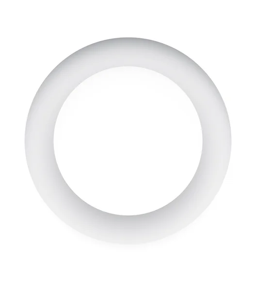 Біле 3D коло на білому — стоковий вектор