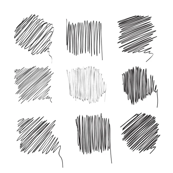 Noir main noyer carrés — Image vectorielle