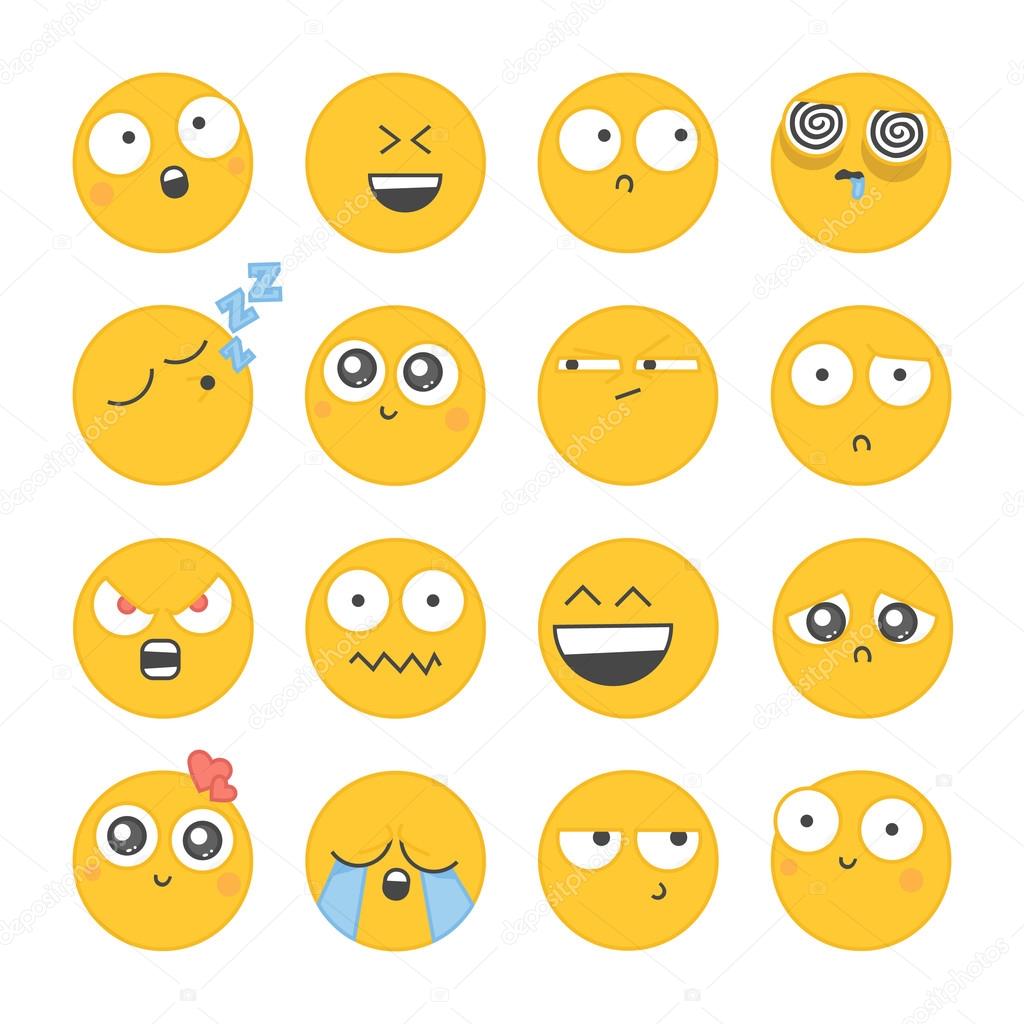 Cartoon emotional faces