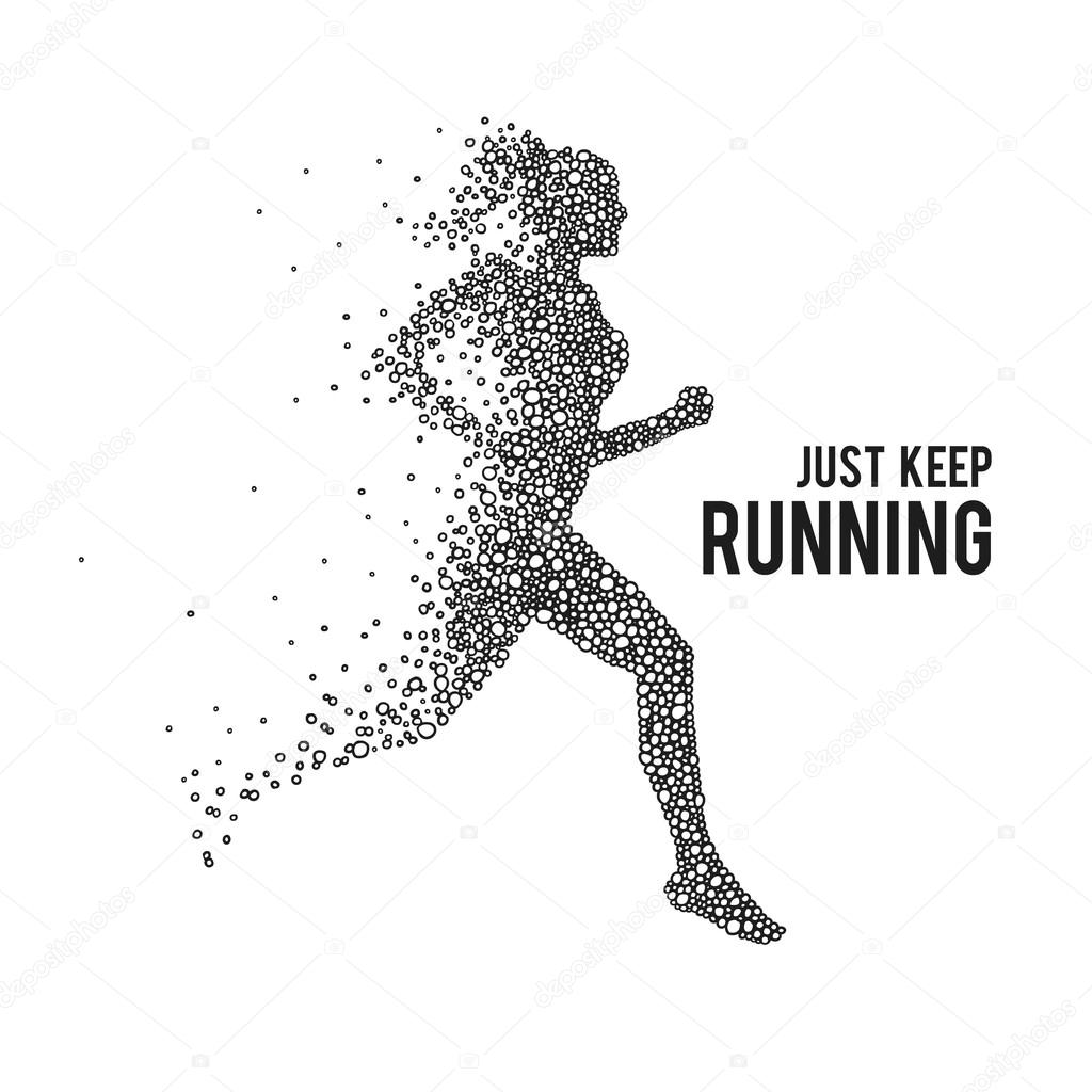 Download Running woman on white — Stock Vector © skillup11 #74736419