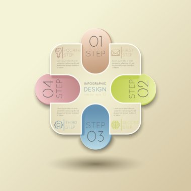 Step-by-step. Colour 3D illustration.