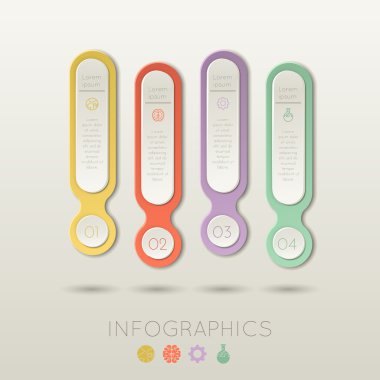 Modern spiral infographics seçenekleri afiş.