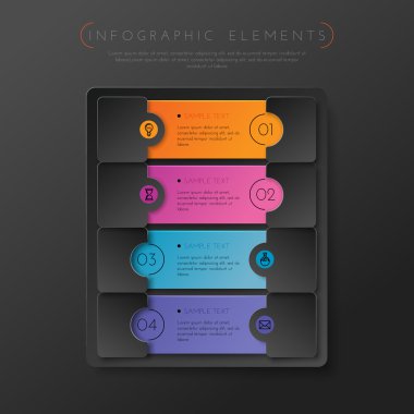 Modern spiral infographics seçenekleri afiş.