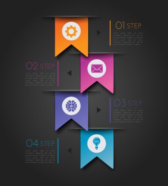 Üç adım okları kabarcıklar