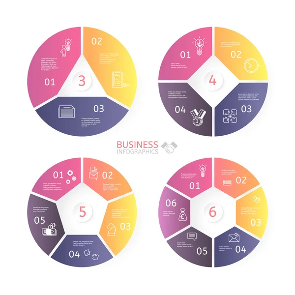 Círculo de Infográficos de Negócios — Vetor de Stock