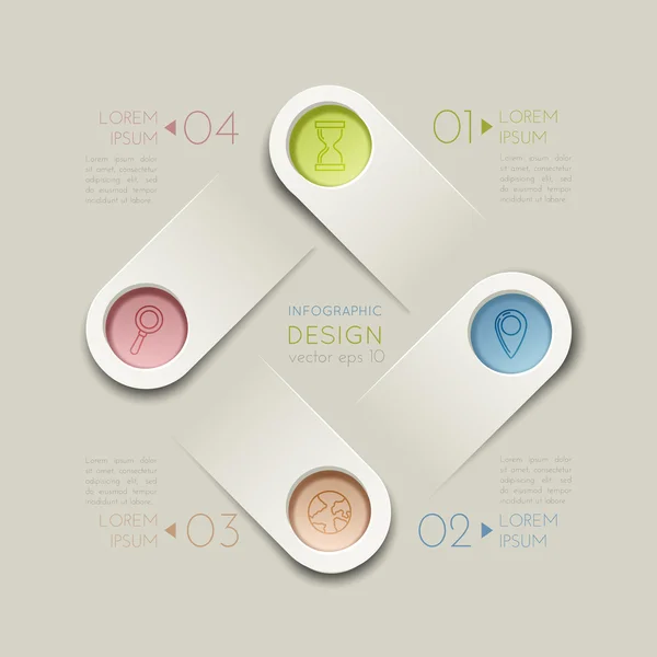 Modern spiral infographics options banner. — Stock Vector