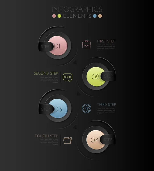 Business Infographics cirkel — Stock vektor