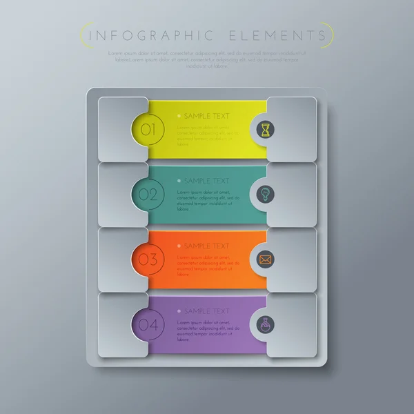 Banner moderno de opciones de infografías en espiral . — Archivo Imágenes Vectoriales