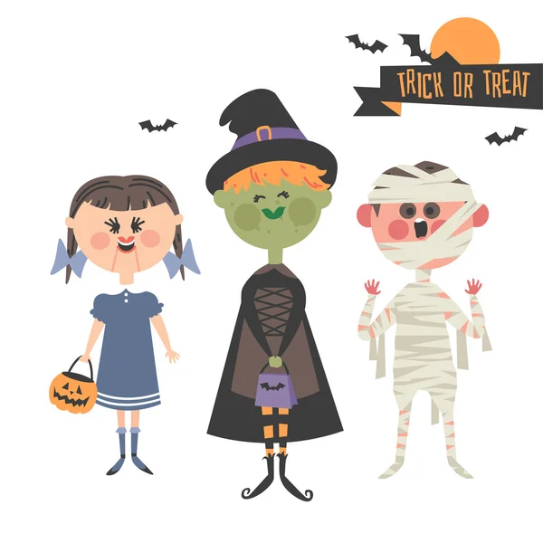 Personagens de Halloween Desenhos animados —  Vetores de Stock