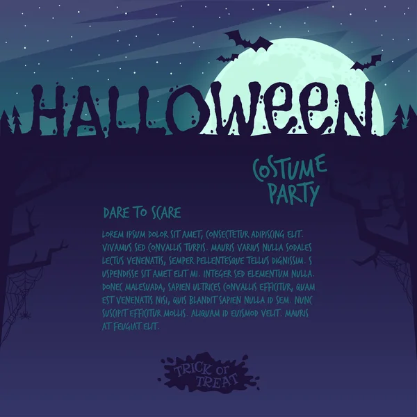 Monster achtergrond voor halloween — Stockvector