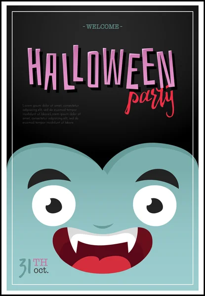 Vector halloween briefkaart — Stockvector