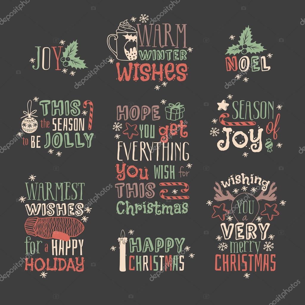 New year hand lettering and doodles elements background. . Vector sketchy illustration