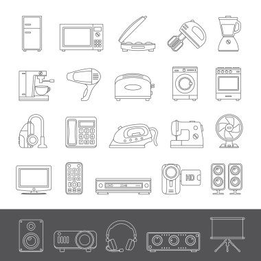 Satır simgeler - ev aletleri