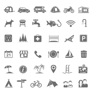 Siyah simgeler - kamp