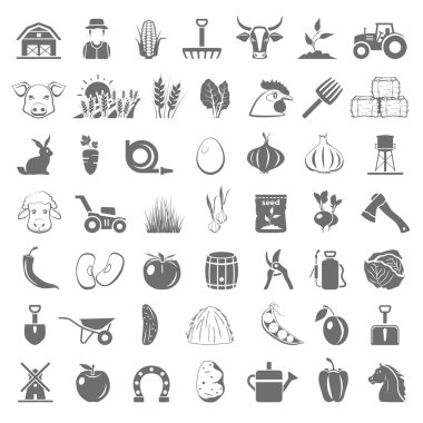 Siyah simgeler - çiftlik