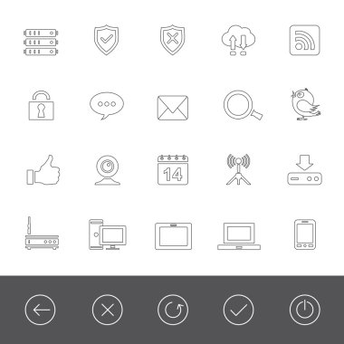 Hatta simgeleri: ağ