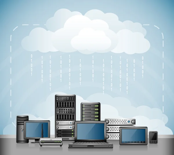 Computación en nube — Archivo Imágenes Vectoriales