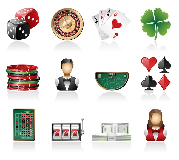 Gambling Icon Set — Stock Vector