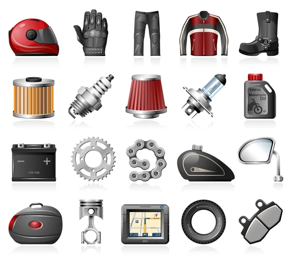 Moto Shop ikoner Vektorgrafik