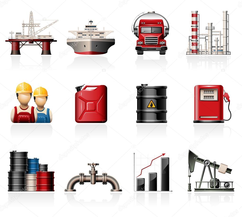 Oil Industry Icon Set