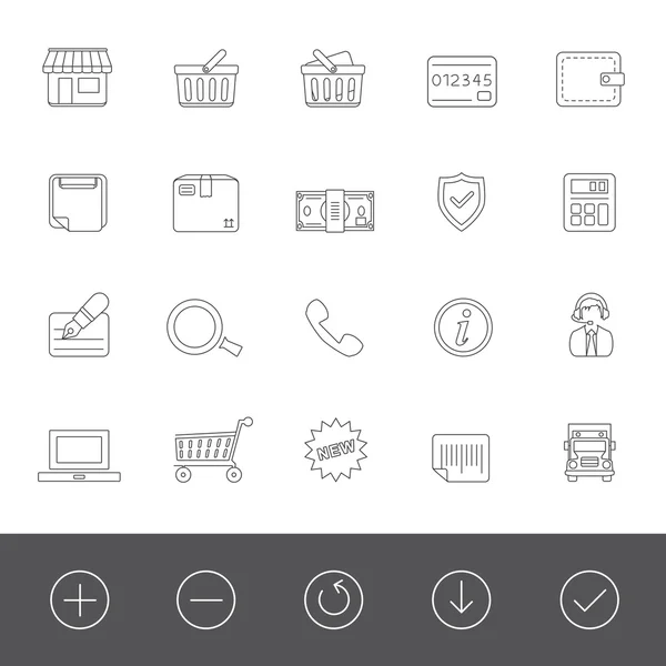 Línea de iconos - Compras — Archivo Imágenes Vectoriales