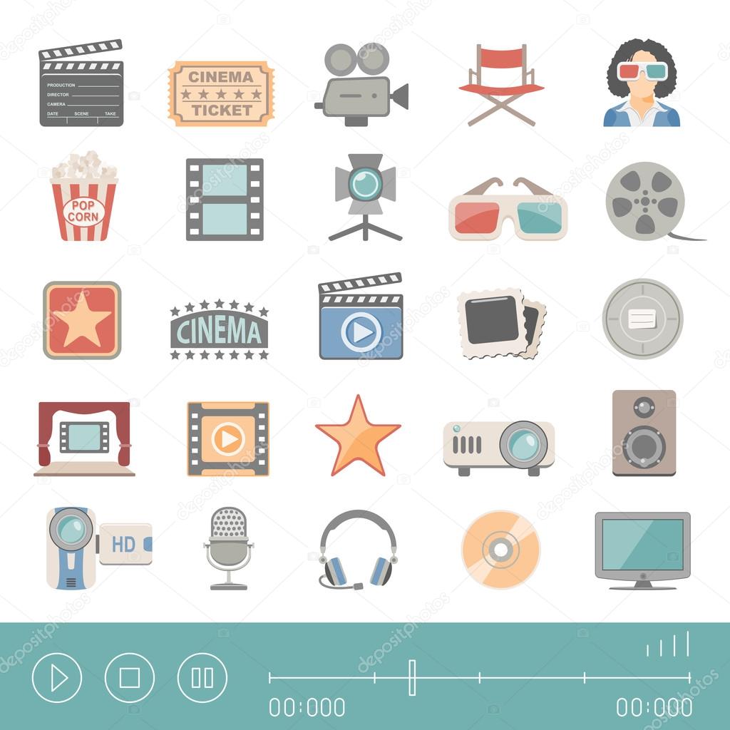 Flat Icons - Cinema