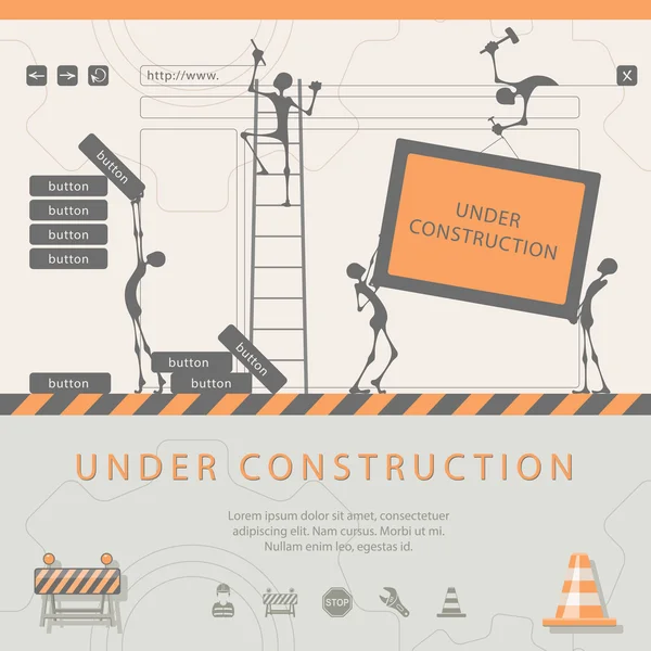 Under Construction — Stock Vector