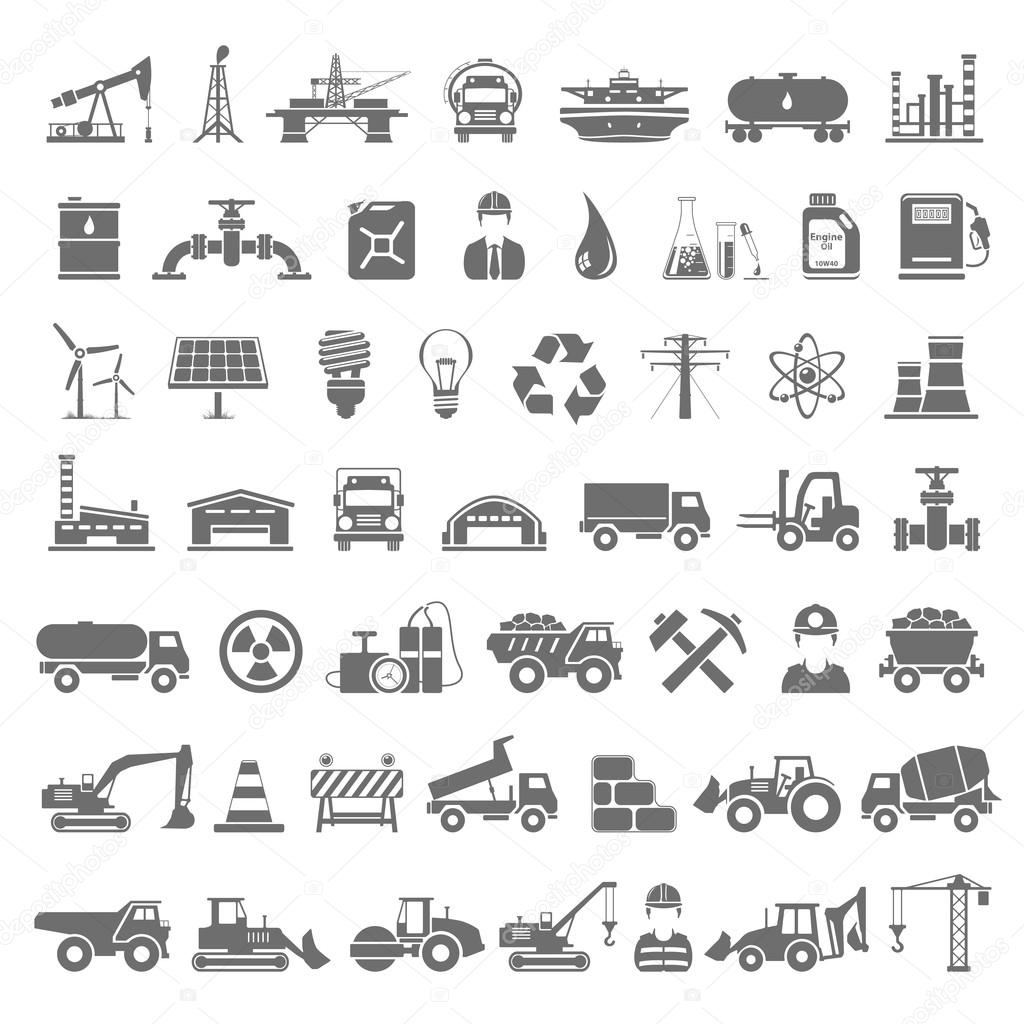 Black Icons - Industry, Energy, Construction