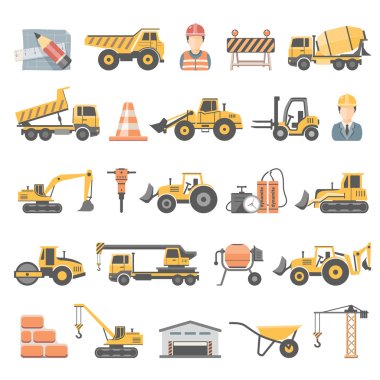Flat Icons - Construction clipart