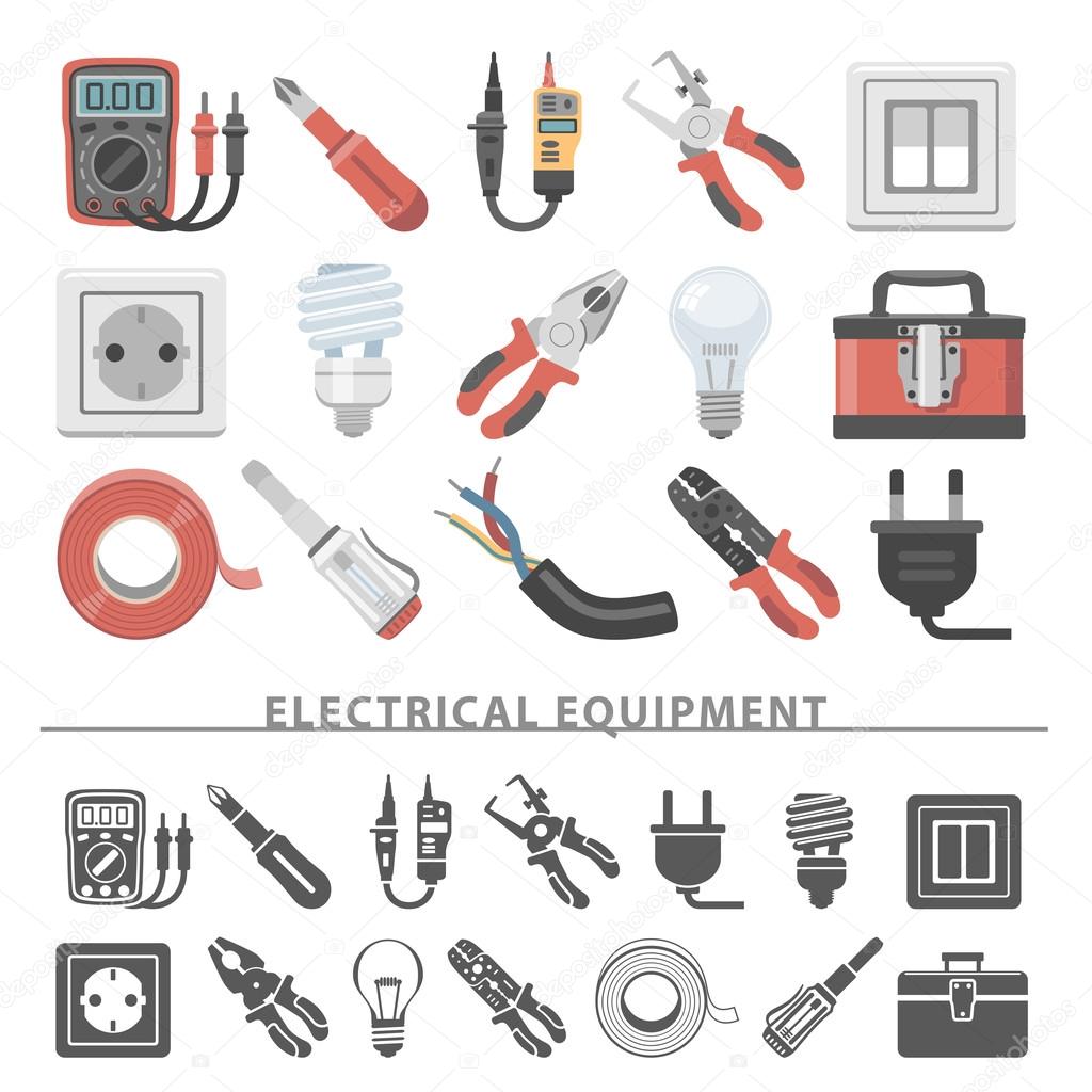 Flat Icons - Electrical Equipment