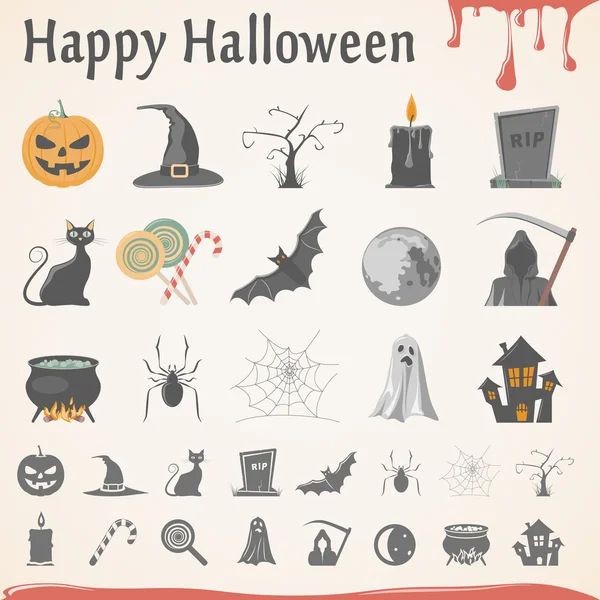 Flat Icons - Halloween — Stock Vector