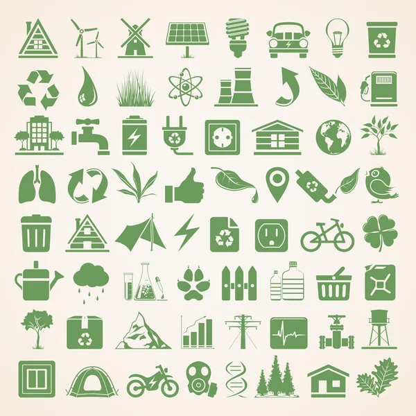 Ecology Icon Set — Stock Vector