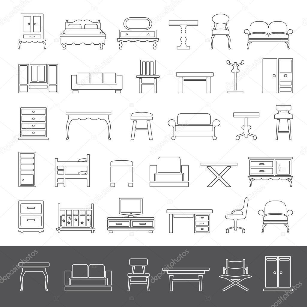 Line Icons - Furniture