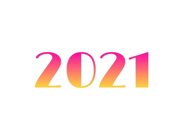 2021 Год Розовом Оранжевом Градиенте — стоковое фото