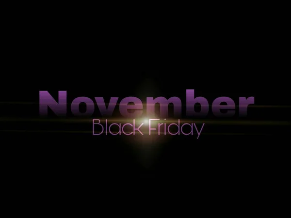 Black Friday Purple Letters Black Background — Stock Photo, Image
