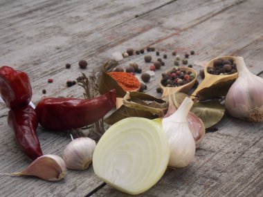 soğan sarımsak otlar ve baharatlar 