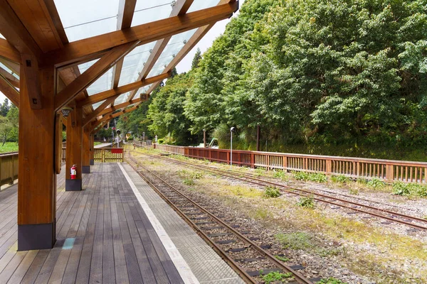 Alishan Ormanı tren istasyonundan tren.