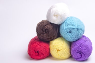 renkli iplik örme için