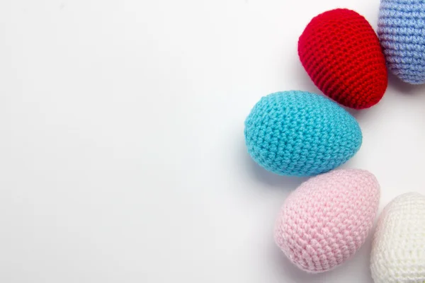 Easter egg made from yarn — Stock Photo, Image