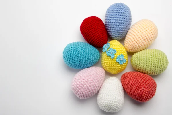 Easter egg made from yarn — Stock Photo, Image