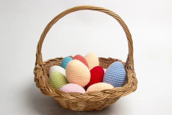 Easter egg made from yarn — Stock Photo, Image