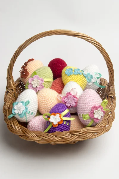 Easter egg made from yarn — Stock Photo, Image