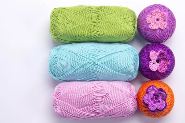 Colored yarn for knitting — Stock Photo, Image