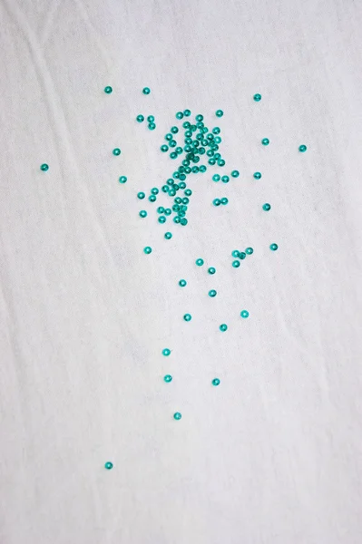 Green beads close-up — Stock Photo, Image